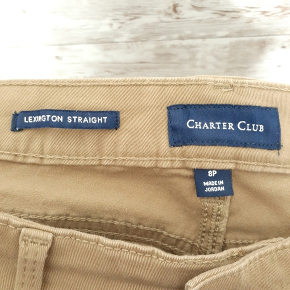 Charter Club Straight Leg Pants Brown H - Picture 5 of 7
